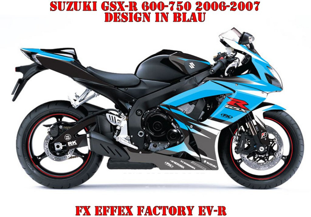 EV-R Blau für Suzuki GSX-R 600/750 2006-2007